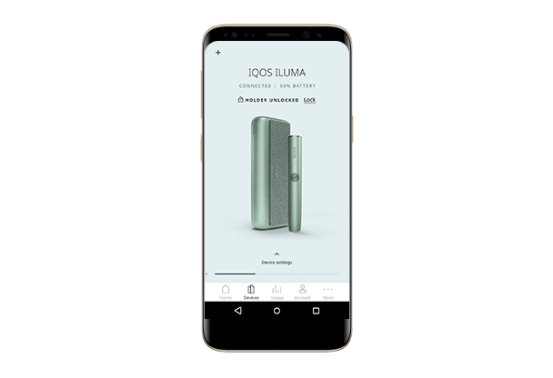 IQOS app on android device